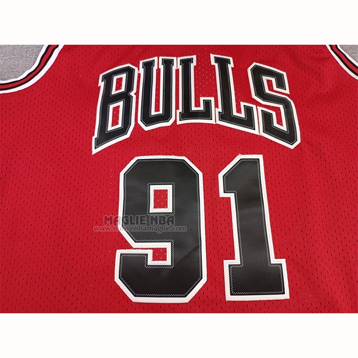 Maglia
 Dennis Rodman NO 91 Chicago Bulls Mitchell & Ness 1997-98 NBA Finals Rosso
